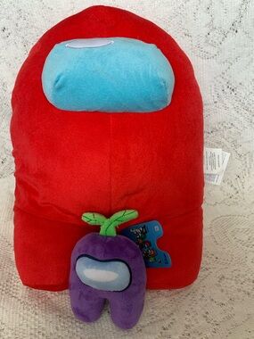 Toikido Among Us Plush purple Red Crew Member Innersloth Video Game